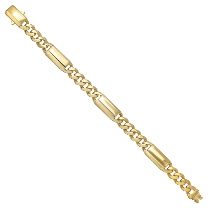 Solid gold curb bracelet, 12.20 g — shown at an angle across the frame.