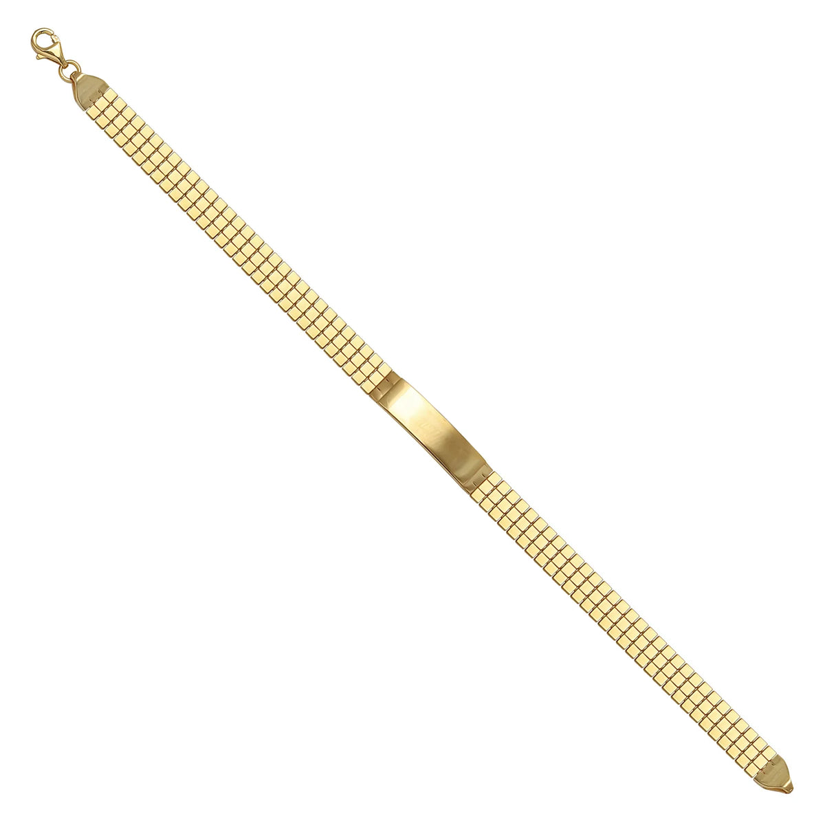 Solid gold id bracelet, 6.25 g — shown at an angle across the frame.