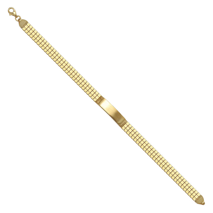 Solid gold id bracelet, 6.25 g — shown at an angle across the frame.