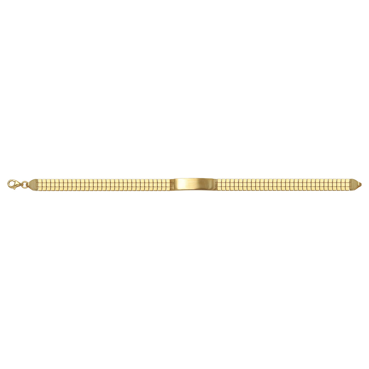Solid gold id bracelet, 6.25 g — shown square on a plain background.