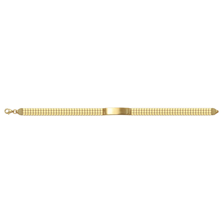 Solid gold id bracelet, 6.25 g — shown square on a plain background.