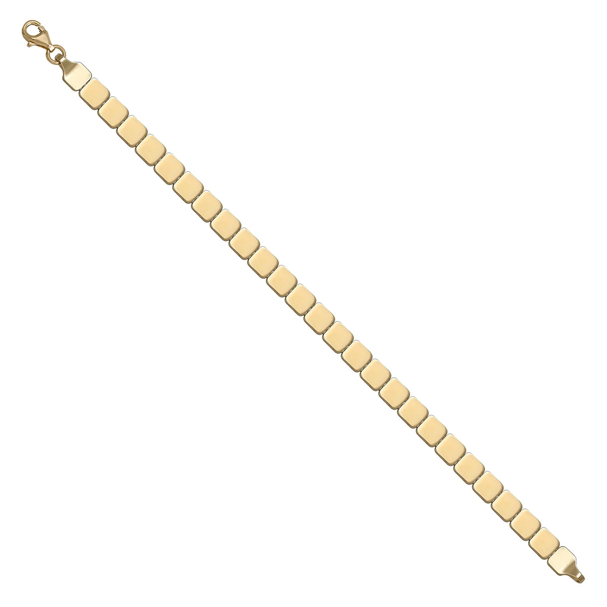 Solid gold id bracelet, 7.21 g — shown at an angle across the frame.