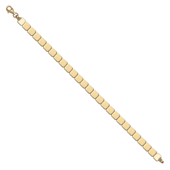 Solid gold id bracelet, 7.21 g — shown at an angle across the frame.