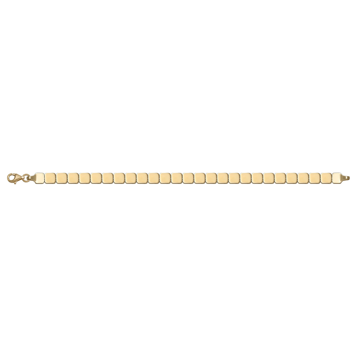 Solid gold id bracelet, 7.21 g — shown square on a plain background.
