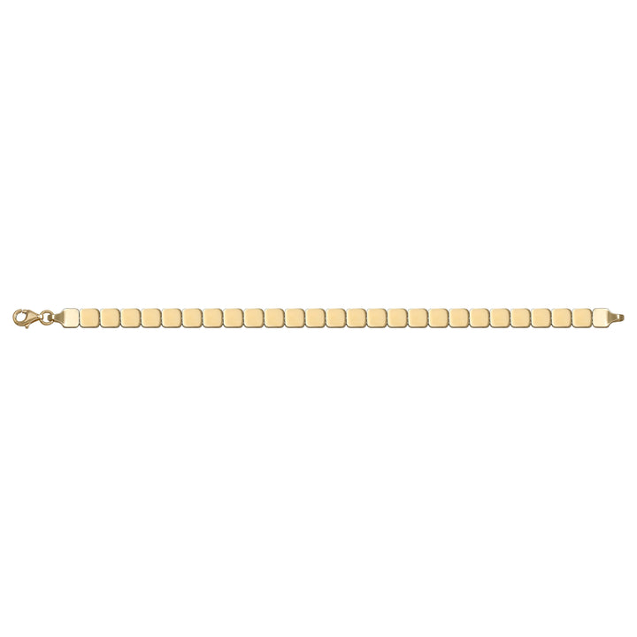 Solid gold id bracelet, 7.21 g — shown square on a plain background.