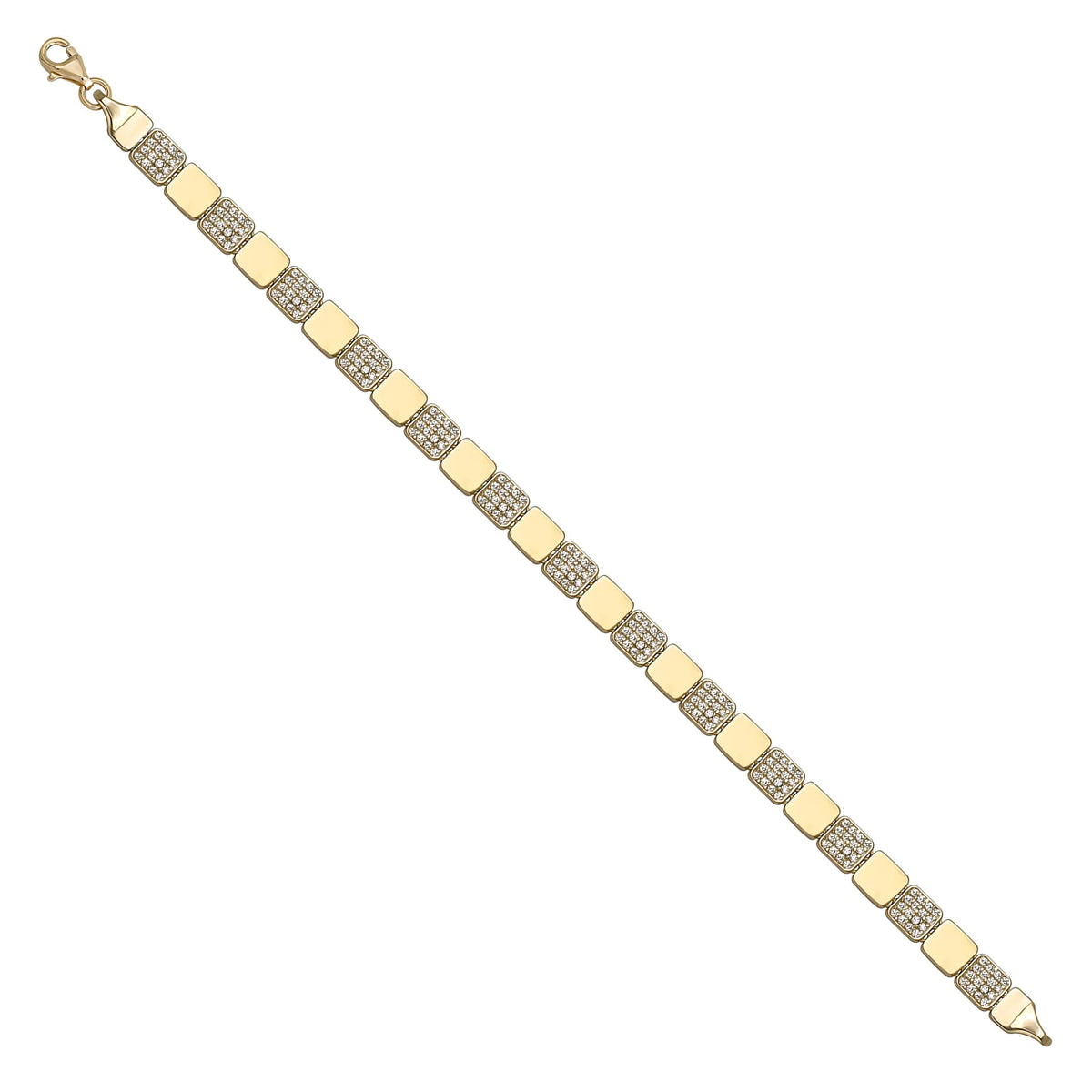 Solid gold id bracelet, 7.45 g — shown at an angle across the frame.