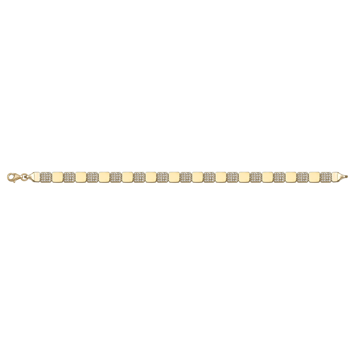 Solid gold id bracelet, 7.45 g — shown square on a plain background.