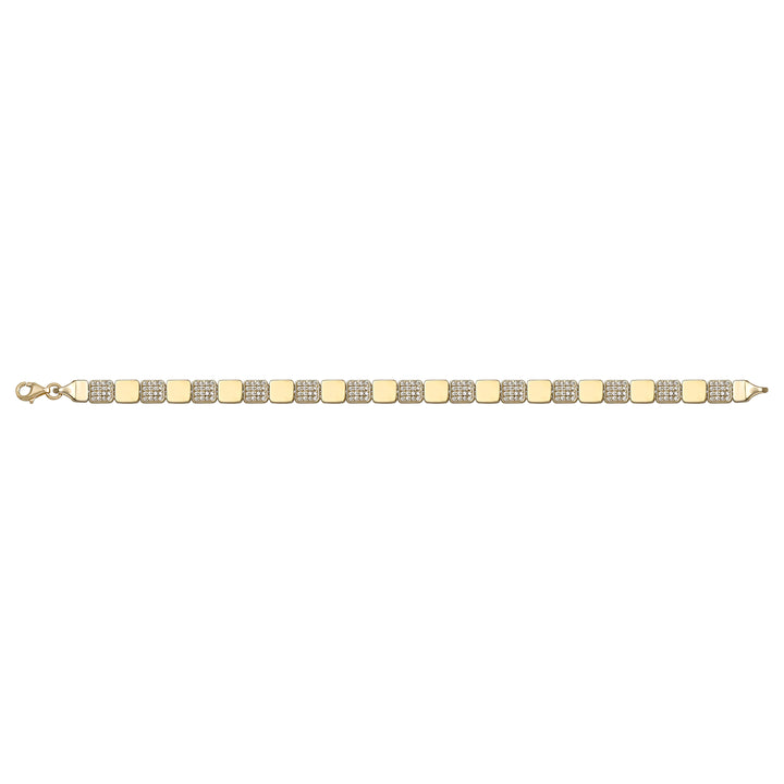 Solid gold id bracelet, 7.45 g — shown square on a plain background.