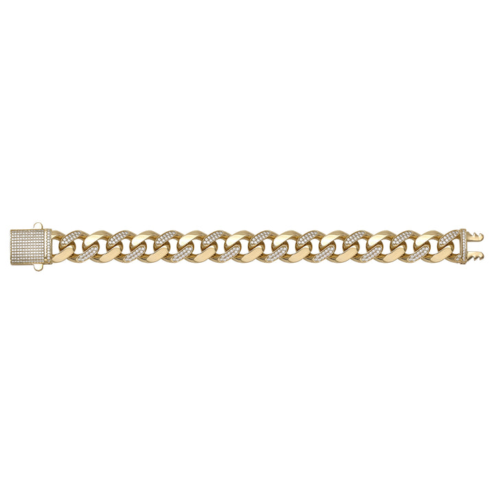 Solid gold curb bracelet, 30.35 g — shown square on a plain background.