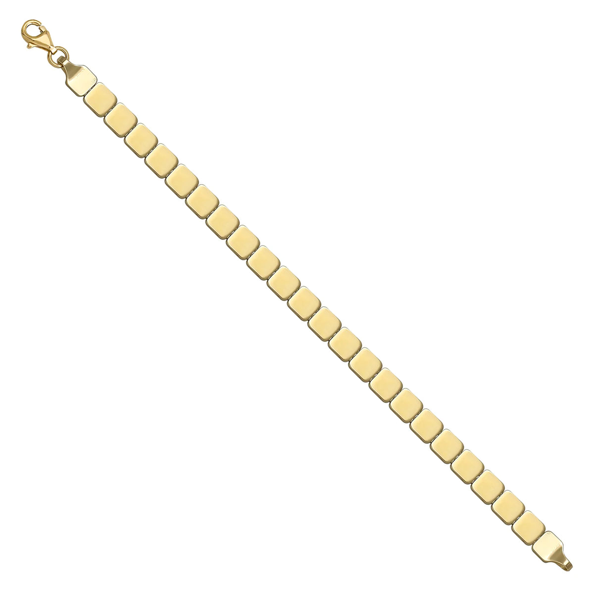 Solid gold id bracelet, 9.82 g — shown at an angle across the frame.