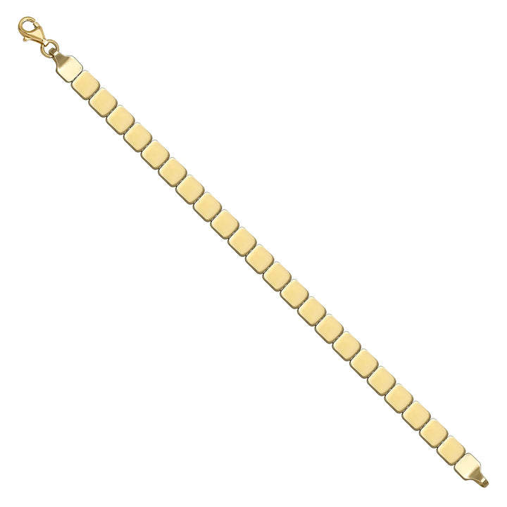 Solid gold id bracelet, 9.82 g — shown at an angle across the frame.