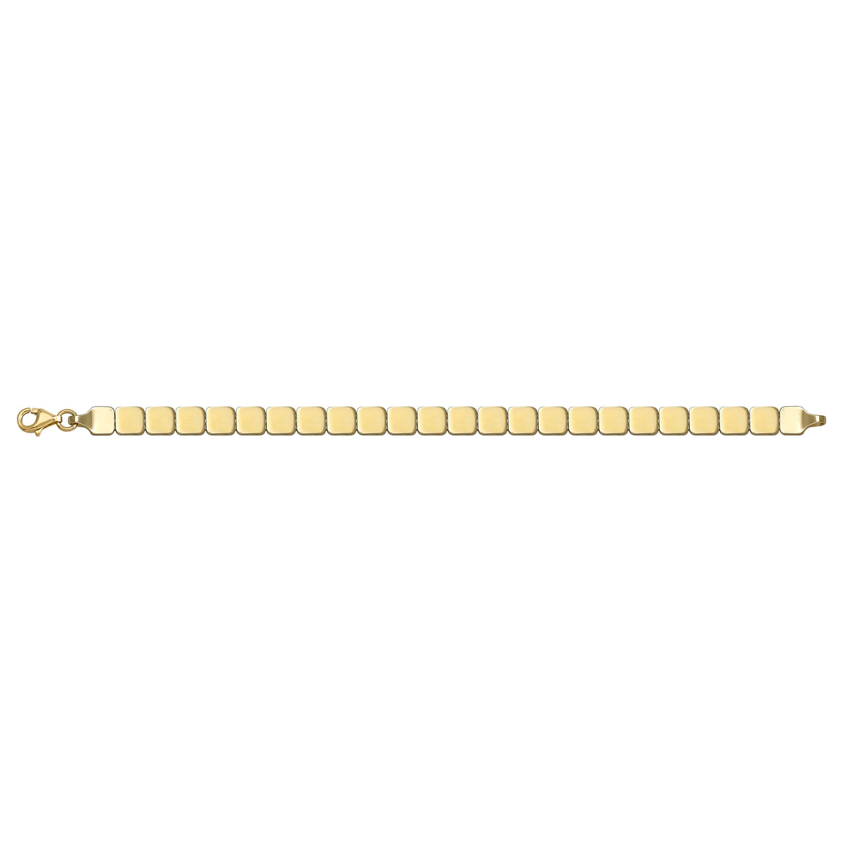 Solid gold id bracelet, 9.82 g — shown square on a plain background.