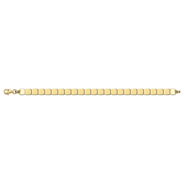Solid gold id bracelet, 9.82 g — shown square on a plain background.