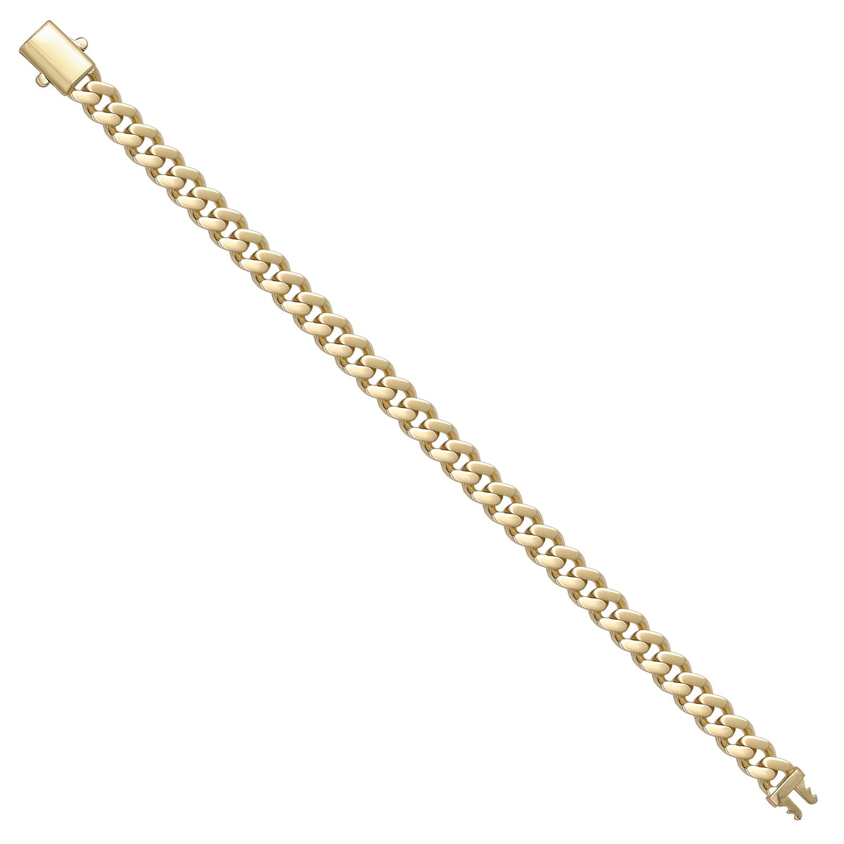 Solid gold curb bracelet, 12.40 g — shown at an angle across the frame.