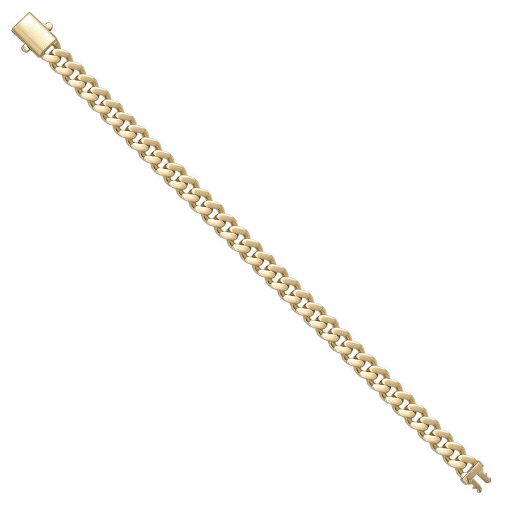 Solid gold curb bracelet, 12.40 g — shown at an angle across the frame.