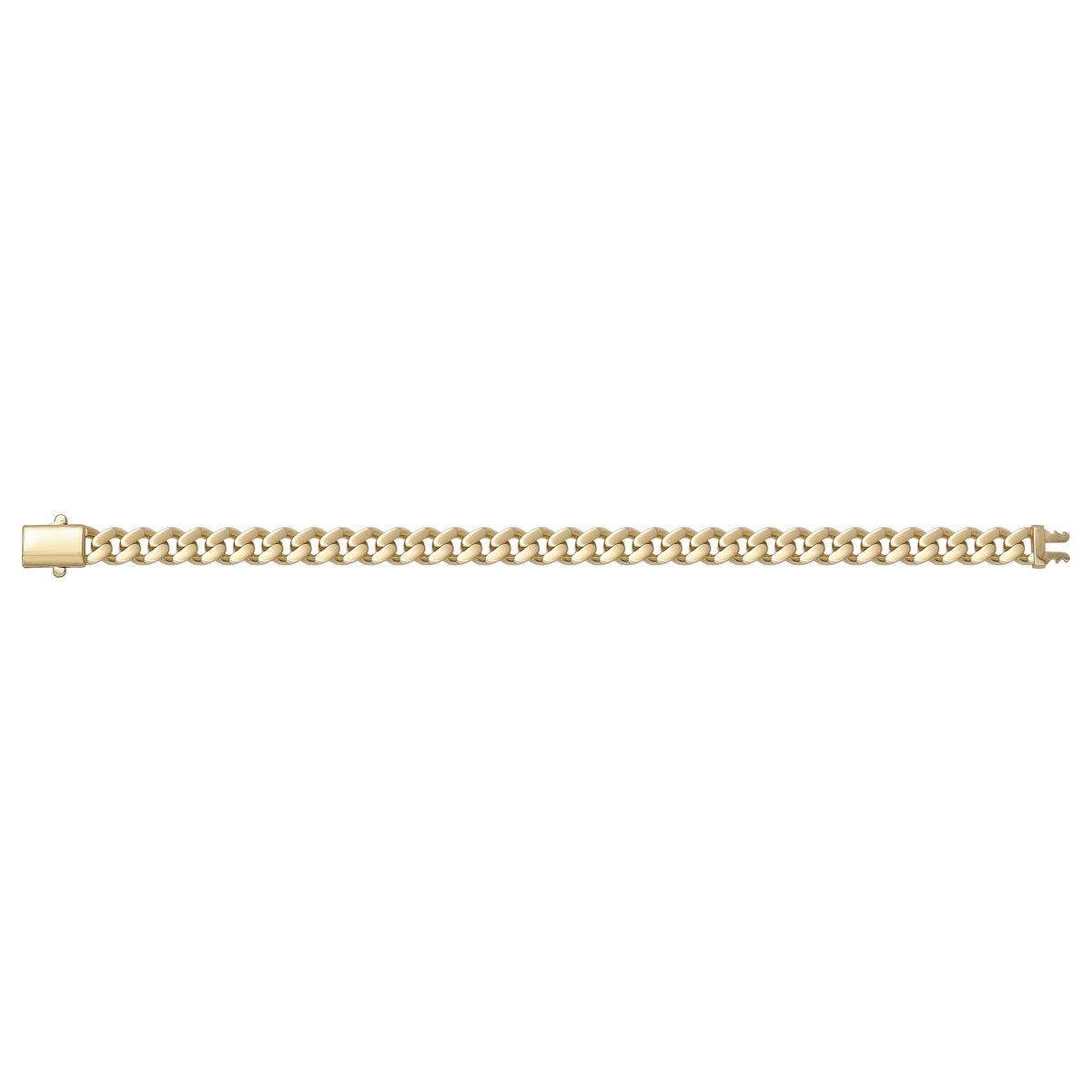 Solid gold curb bracelet, 12.40 g — shown square on a plain background.