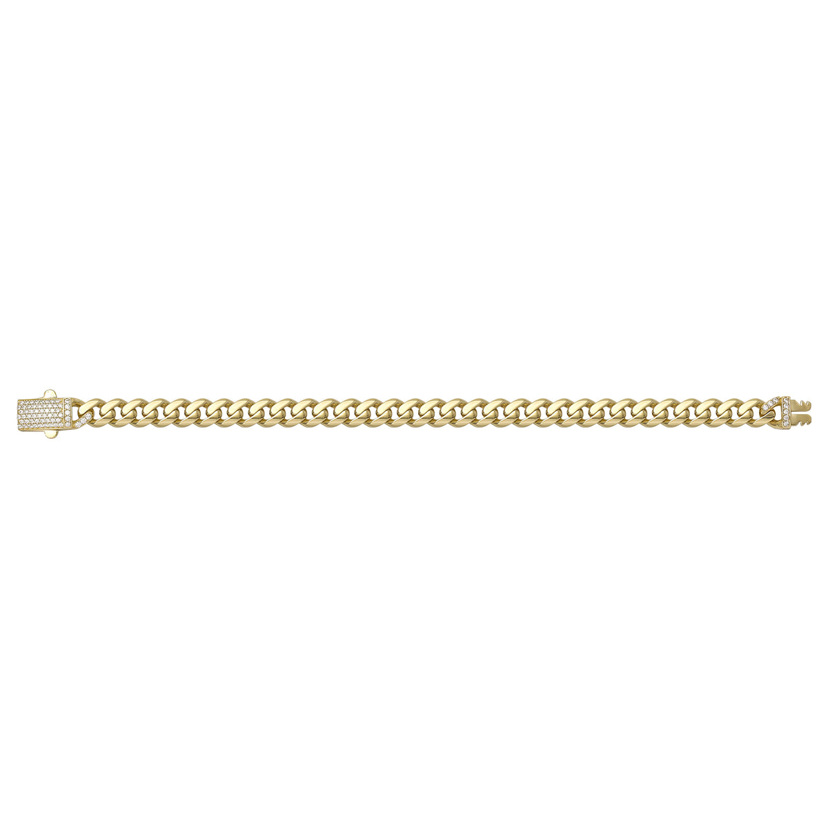 Solid gold curb bracelet, 8.61 g — shown square on a plain background.