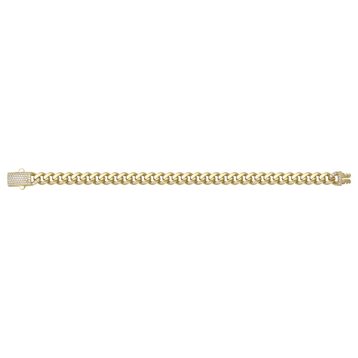 Solid gold curb bracelet, 8.61 g — shown square on a plain background.