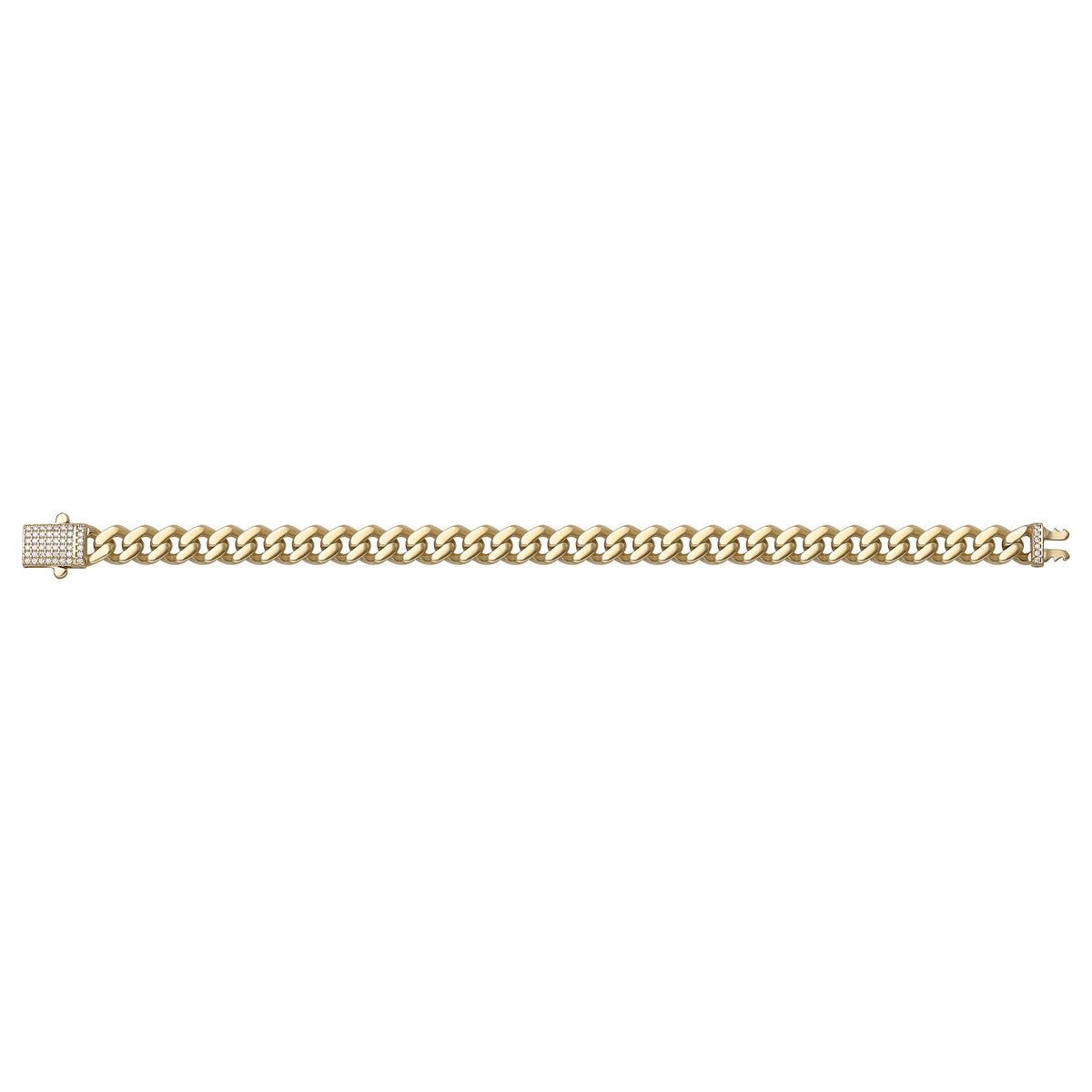 Solid gold curb bracelet, 11.85 g — shown square on a plain background.