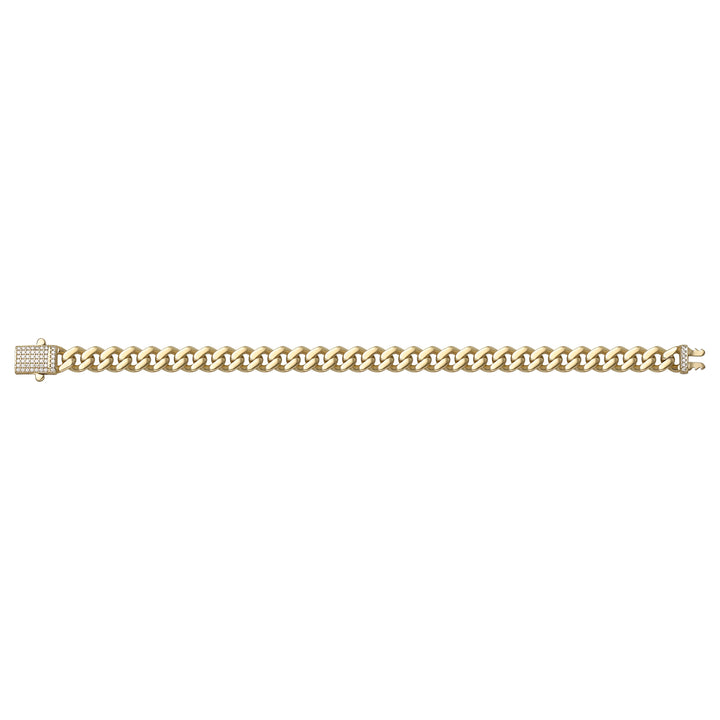 Solid gold curb bracelet, 11.85 g — shown square on a plain background.