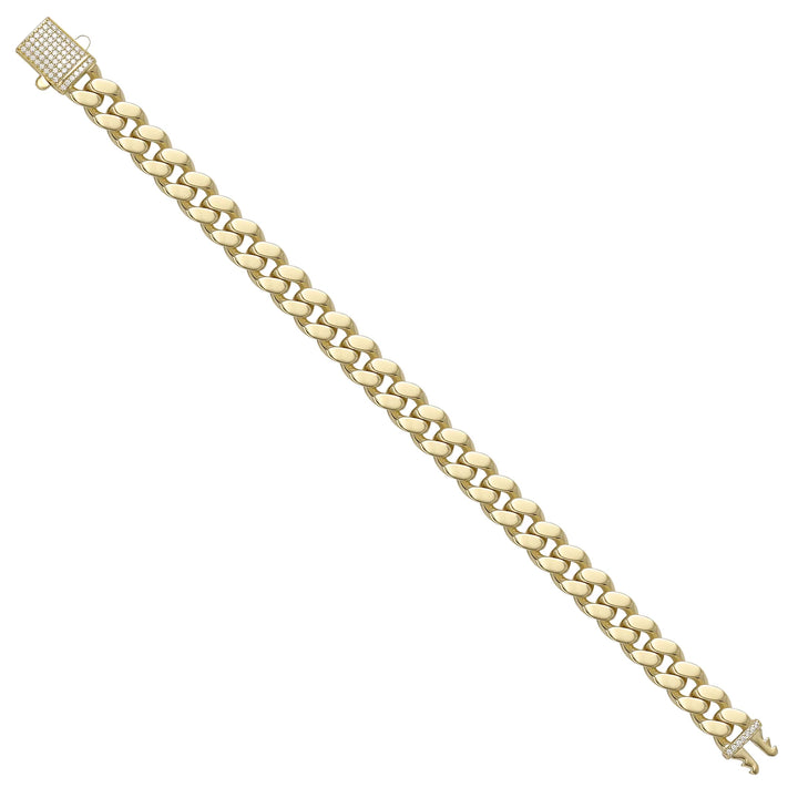 Solid gold curb bracelet, 14.95 g — shown at an angle across the frame.