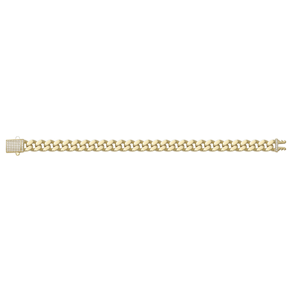 Solid gold curb bracelet, 14.95 g — shown square on a plain background.
