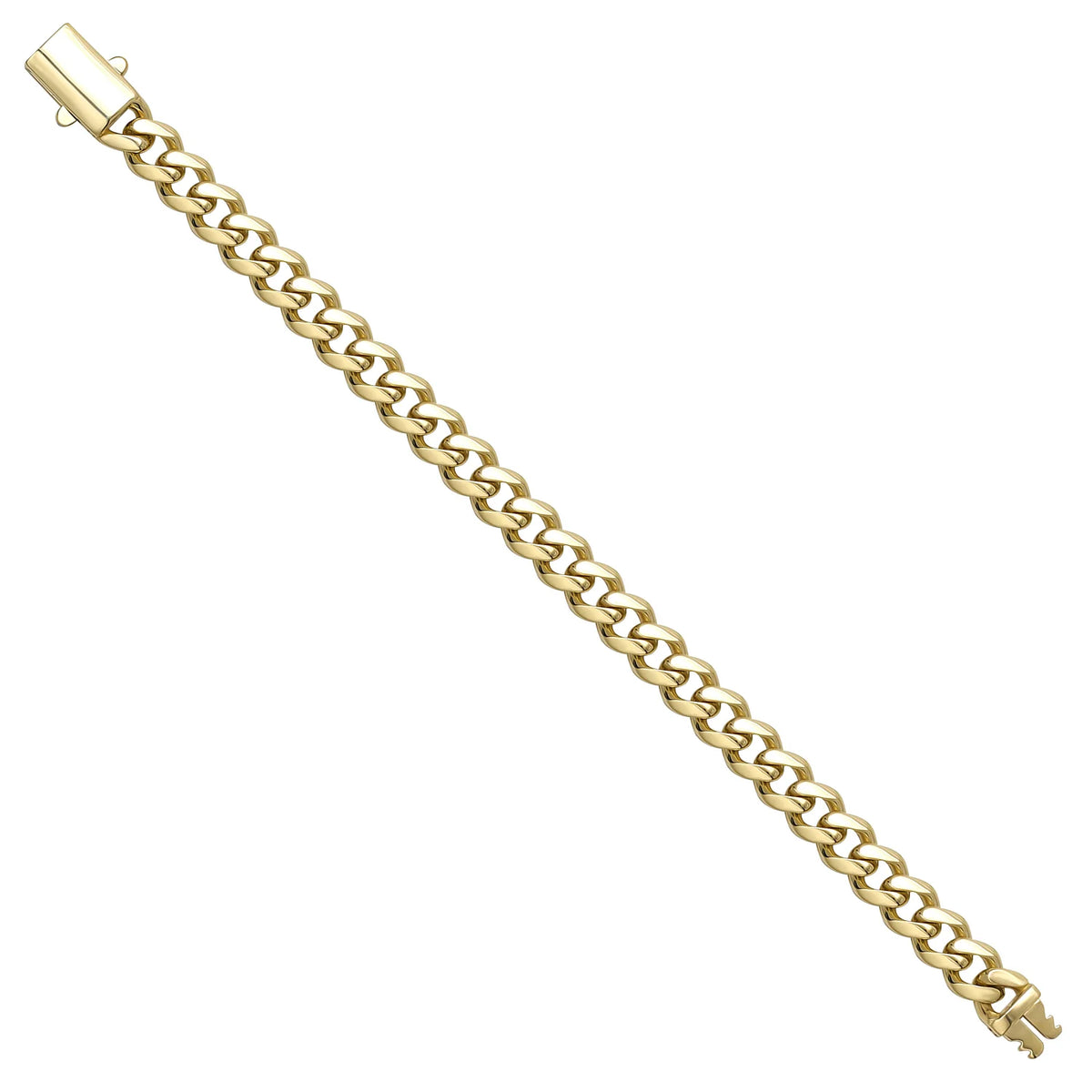 Solid gold curb bracelet, 10.60 g — shown at an angle across the frame.
