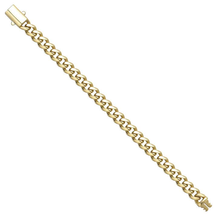 Solid gold curb bracelet, 10.60 g — shown at an angle across the frame.