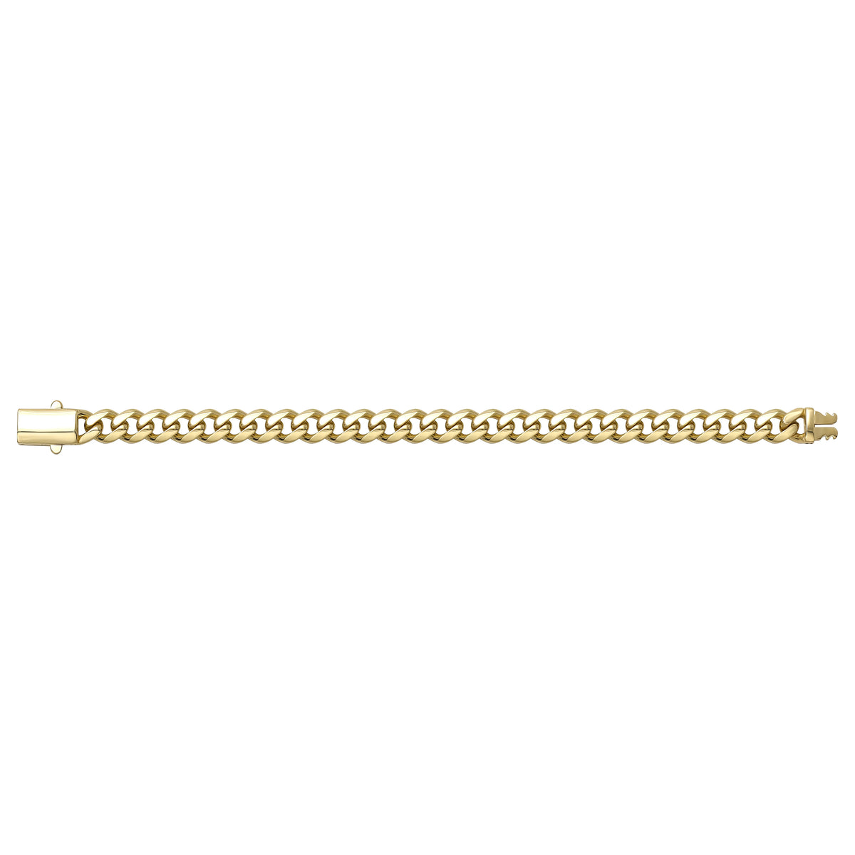 Solid gold curb bracelet, 10.60 g — shown square on a plain background.