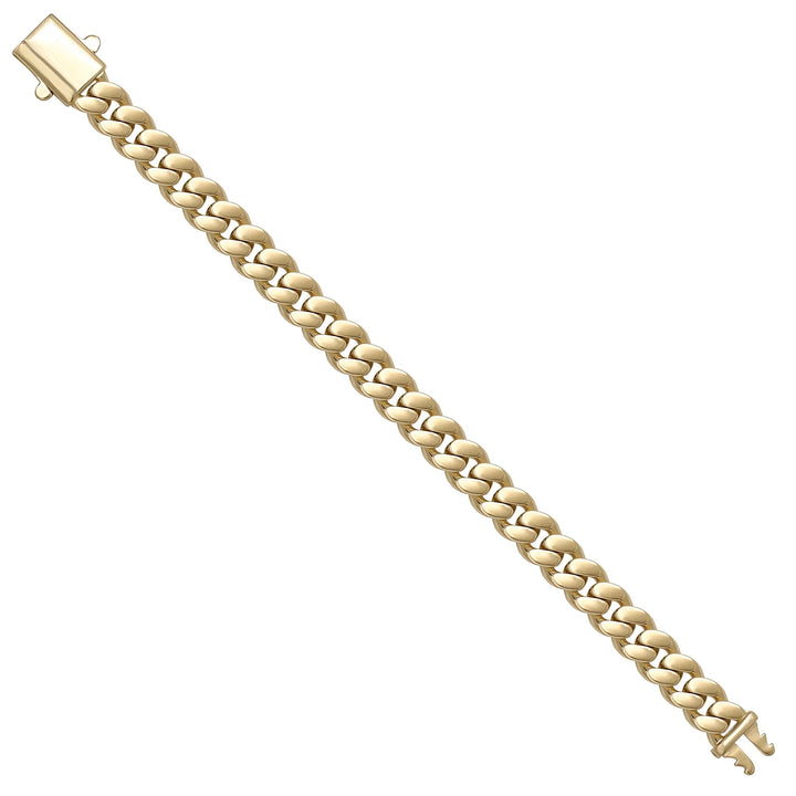 Solid gold curb bracelet, 15.35 g — shown at an angle across the frame.