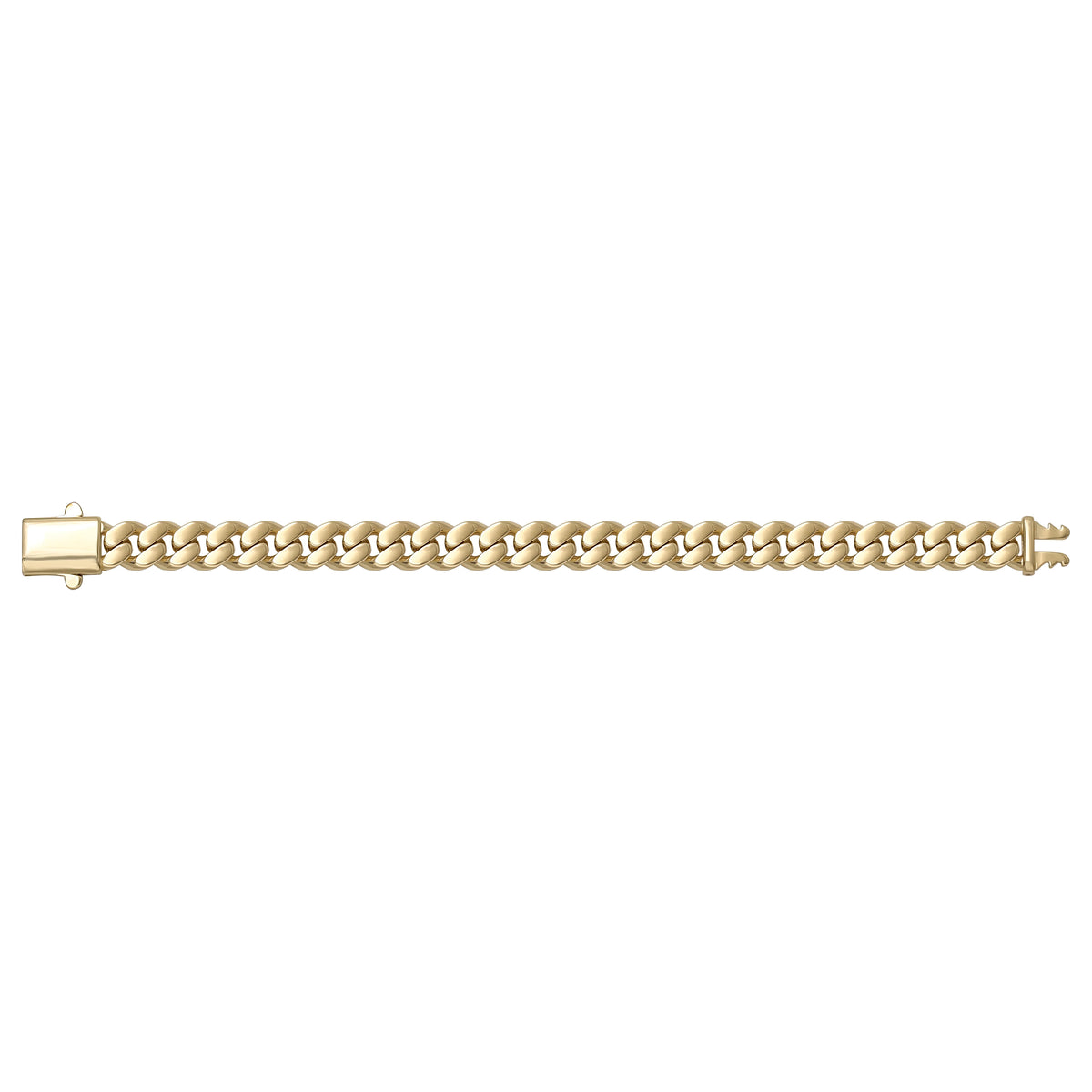 Solid gold curb bracelet, 15.35 g — shown square on a plain background.