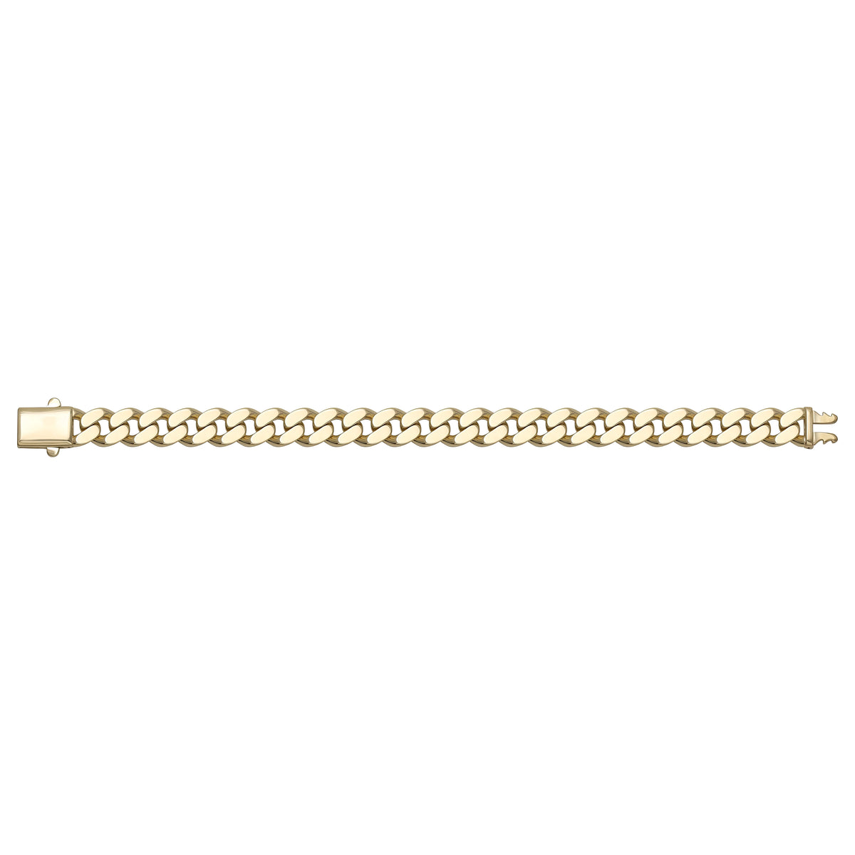 Solid gold curb bracelet, 16.15 g — shown square on a plain background.