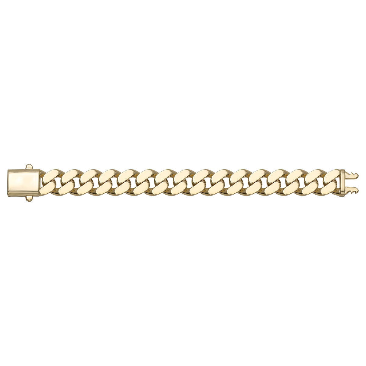 Solid gold curb bracelet, 25.55 g — shown square on a plain background.