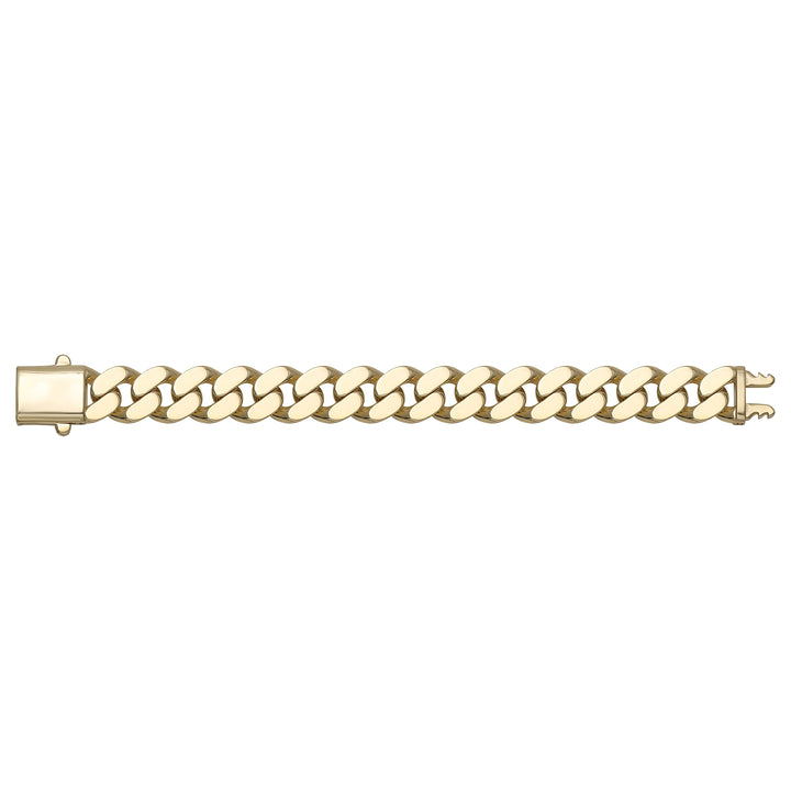 Solid gold curb bracelet, 25.55 g — shown square on a plain background.