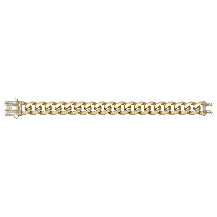 Solid gold curb bracelet, 27.70 g — shown square on a plain background.