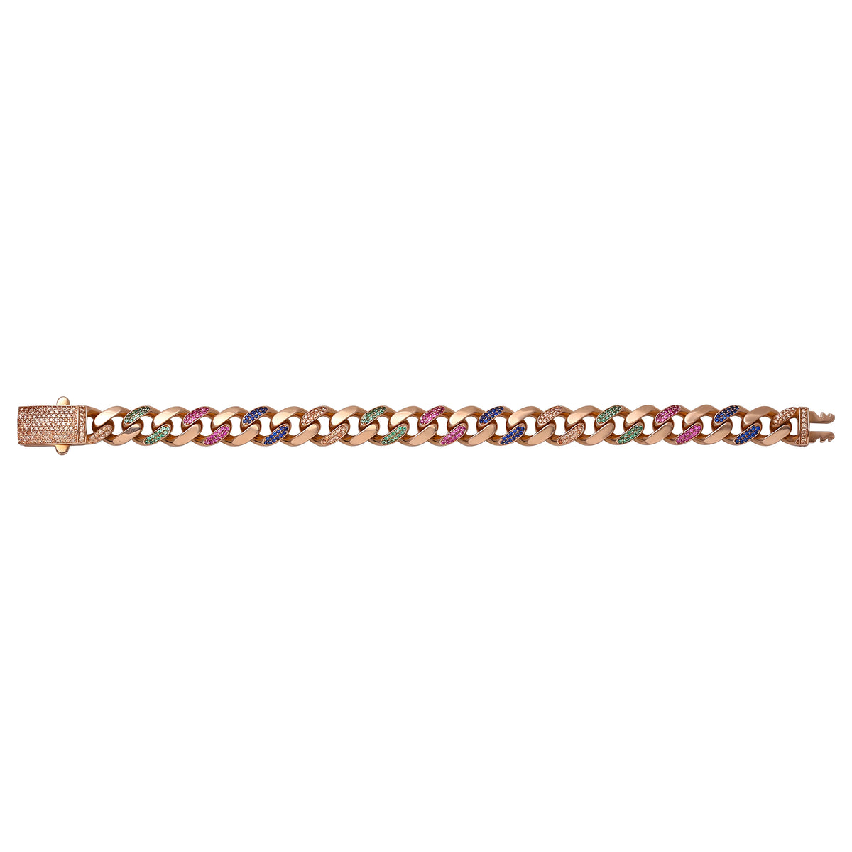 Solid gold curb bracelet, 17.60 g — shown square on a plain background.