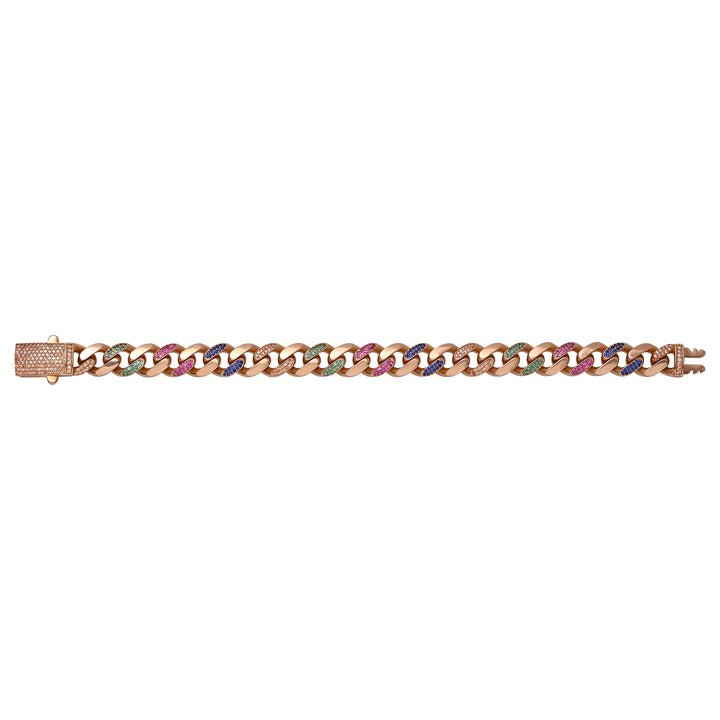 Solid gold curb bracelet, 17.60 g — shown square on a plain background.