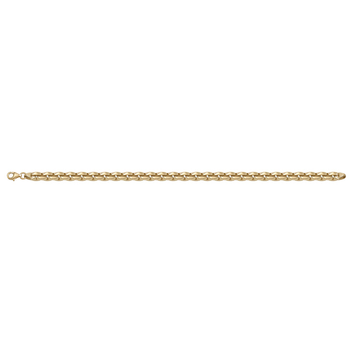 Solid gold fancy link bracelet, 6.65 g — shown square on a plain background.
