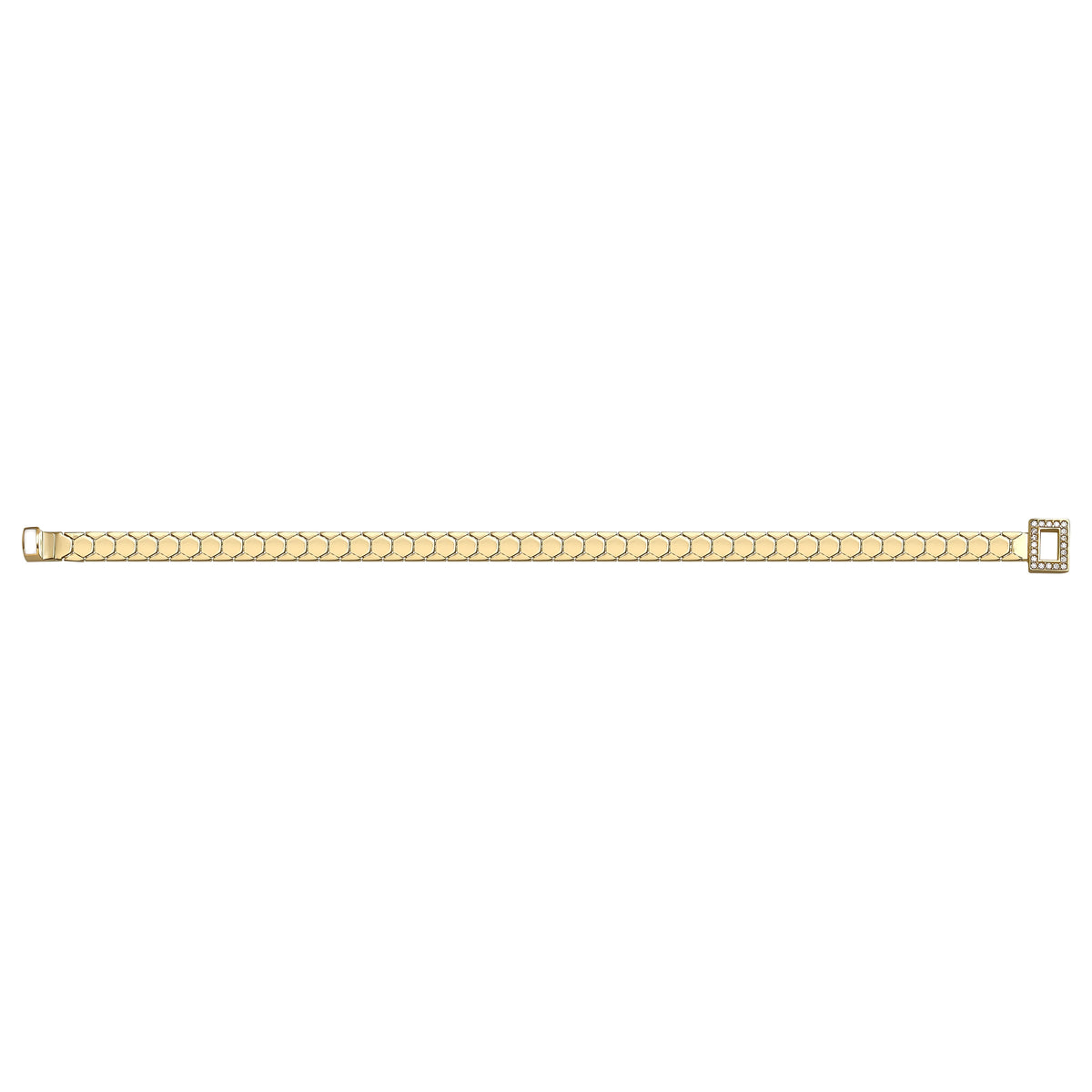 Solid gold honeycomb bracelet, 6.45 g — shown square on a plain background.