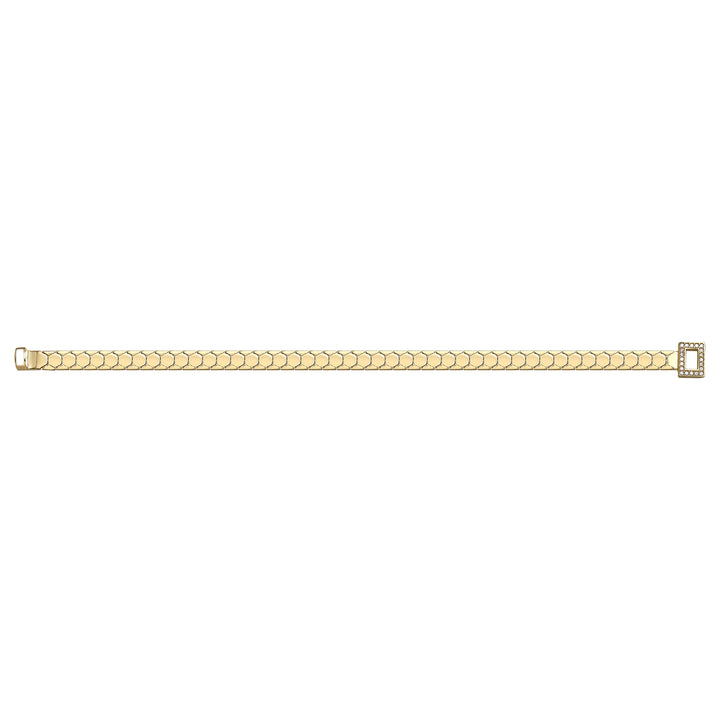 Solid gold honeycomb bracelet, 6.45 g — shown square on a plain background.