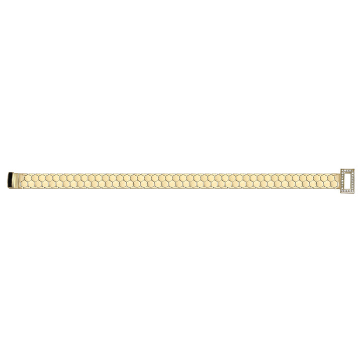 Solid gold honeycomb bracelet, 9.65 g — shown square on a plain background.