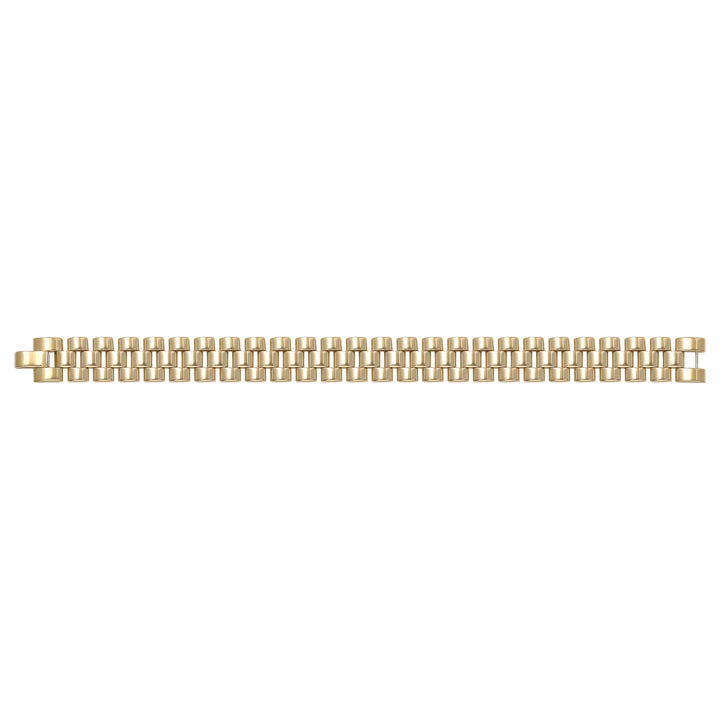 Solid gold brick link bracelet, 24.00 g — shown square on a plain background.