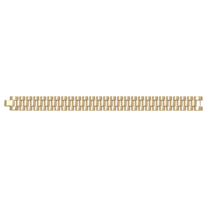 Solid gold brick link bracelet, 29.25 g — shown square on a plain background.