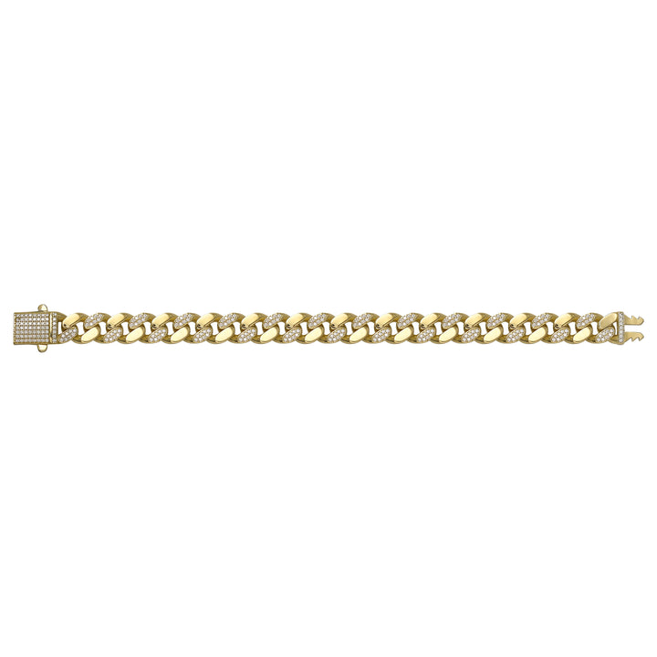 Solid gold curb bracelet, 17.55 g — shown square on a plain background.