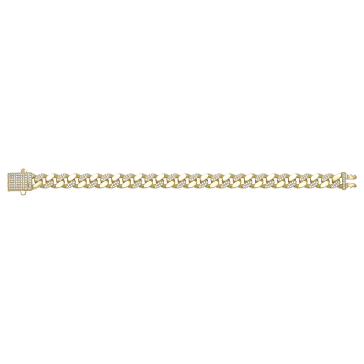 Solid gold curb bracelet, 17.15 g — shown square on a plain background.