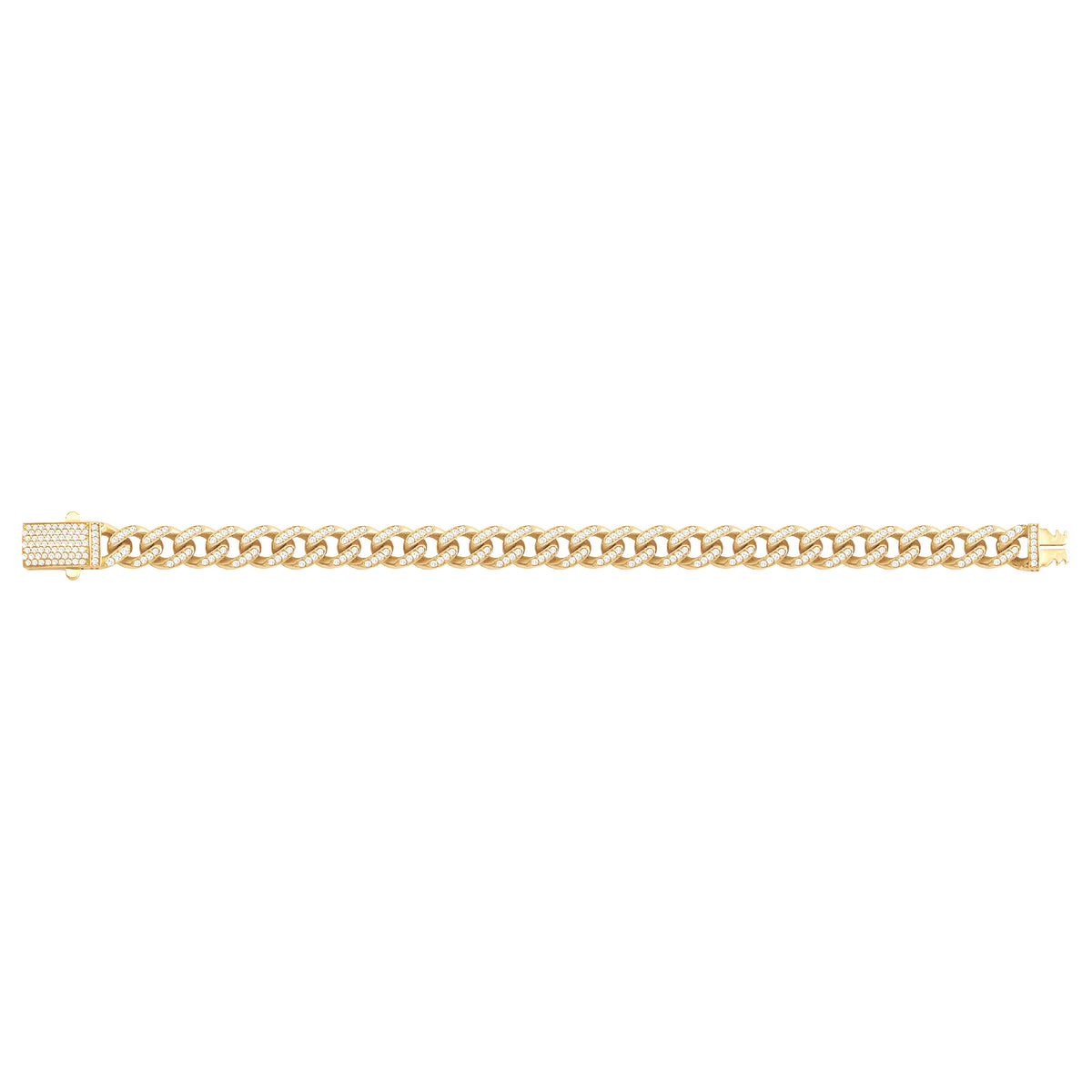 Solid gold curb bracelet, 15.74 g — shown square on a plain background.