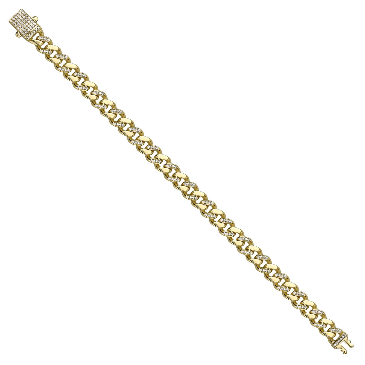 Solid gold curb bracelet, 12.40 g — shown at an angle across the frame.
