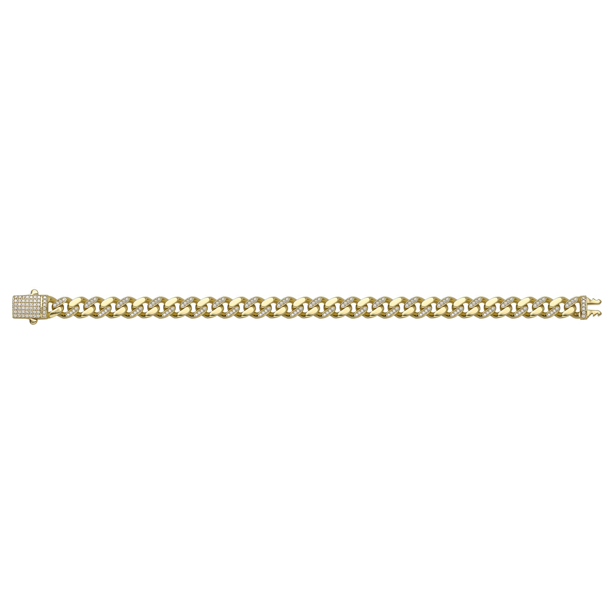 Solid gold curb bracelet, 12.40 g — shown square on a plain background.