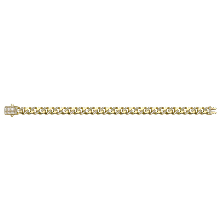 Solid gold curb bracelet, 12.40 g — shown square on a plain background.