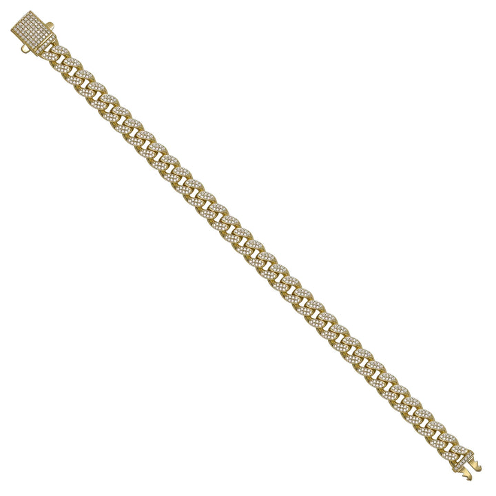 Solid gold curb bracelet, 14.50 g — shown at an angle across the frame.